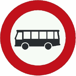 Gesloten voor autobussen Gesloten voor autobussen