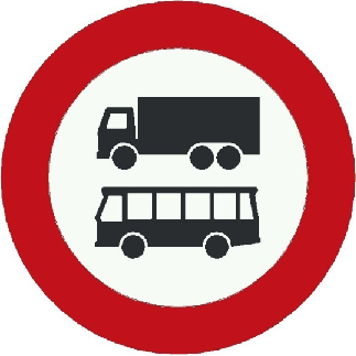 Gesloten voor autobussen en vrachtauto’s Gesloten voor autobussen en vrachtauto’s