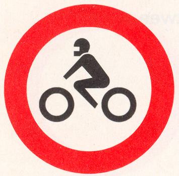 Gesloten voor motorfietsen Gesloten voor motorfietsen