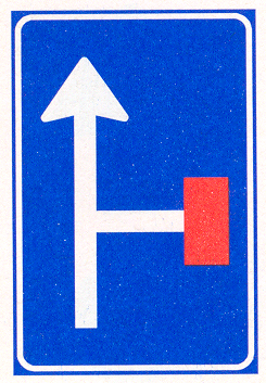 Vooraanduiding doodlopende weg Vooraanduiding doodlopende weg