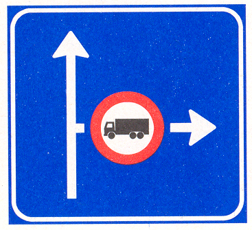 Vooraanduiding verkeersmaatregel voor de aangegeven richting Vooraanduiding verkeersmaatregel voor de aangegeven richting